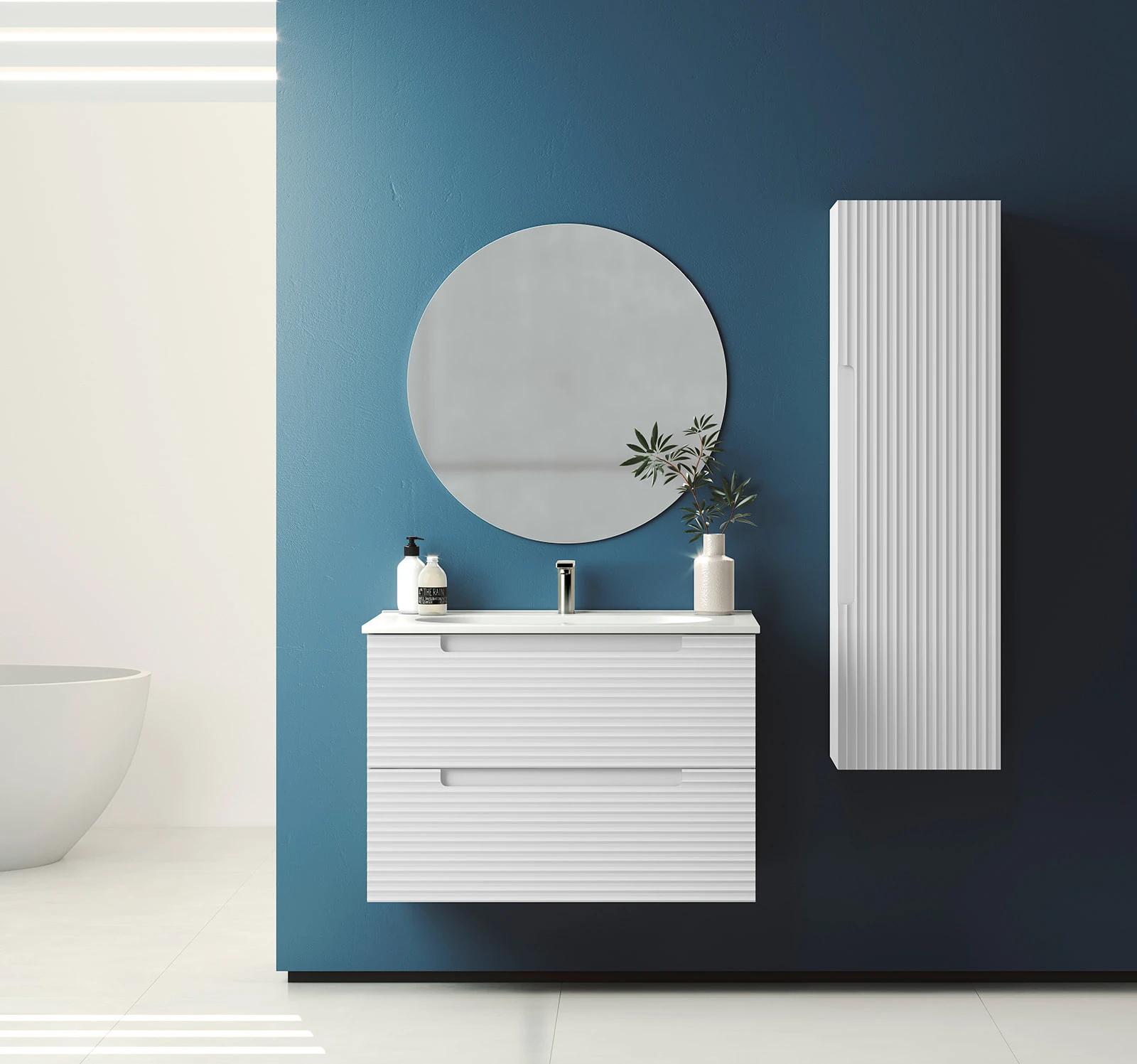 Modern Grooved Bathroom vanity Modern Grooved Bathroom vanity