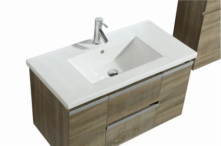 Modern American Wall - Mounted Melamine Mirror Cabinet With Side Cabinet