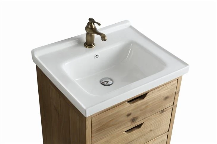Simple Single Style Antique Wood Bathroom Dressing Table
