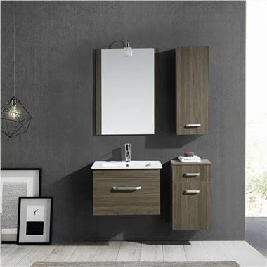 ארון אמבטיה מלמין מלוטש על קיר