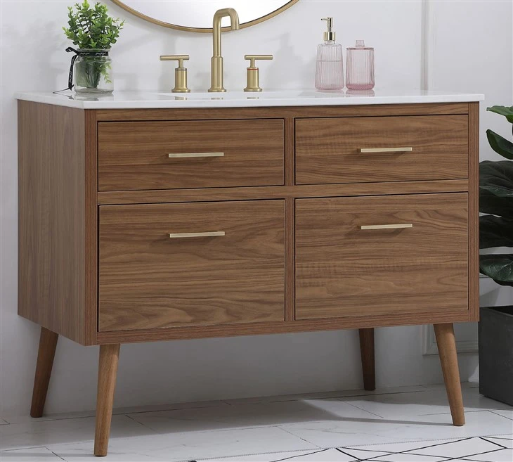 42 Inches Melamine Bathroom Vanity With Resin Countertop